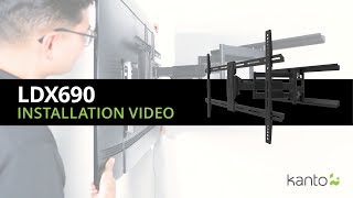 LDX690 TV Wall Mount Installation Guide  Kanto Mounts [upl. by Clotilda]