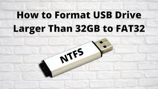 How to Format USB Drive Larger Than 32GB to FAT32 [upl. by Ahselrak]