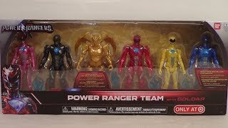 Power Ranger Team with Goldar Exclusive Movie Figure Set Review [upl. by Atikihs]