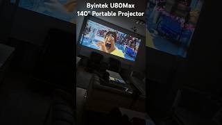 Byintek U80Max140quot Portable Projector tv tips reviewtipsshorts shortsvideo how camping [upl. by Kathye]