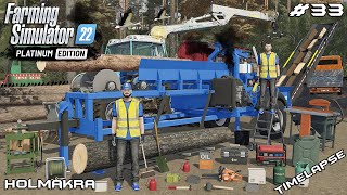 MAKING FIREWOOD WITH FIREWOOD PROCESSOR  Forestry ON Holmakra  Farming Simulator 22  Episode 33 [upl. by Lidia]