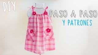 Vestido Lindo para niñas súper facil y con patrones incluidos en varias tallas [upl. by Zolnay]