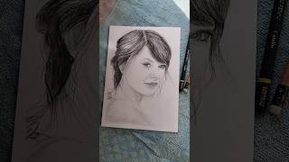 Taylor Swift Sketch 🫰🩷 taylorswift shorts youtube cheappencilart [upl. by Arracat]