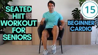 Beginner Seated HIIT Workout For Seniors  Low Impact Cardio For Seniors  10 Mins [upl. by Aiyt]