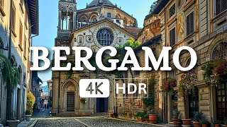 Bergamo Walking Tour A Captivating Walking Tour Experience  Beautiful City In Italy 4k [upl. by Inej]