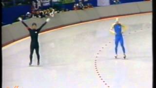 Winter Olympic Games Calgary 1988  500 m Johansson  Hamaya [upl. by Amiarom100]