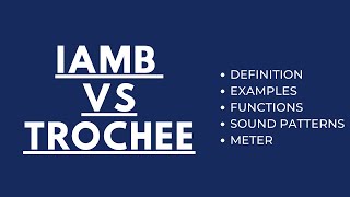 Iamb and trochee  Difference between Iamb and trochee  Meter [upl. by Eelanna47]