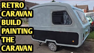 FREEDOM MICROLITE CARAVAN BUILD PAINTING A CARAVAN [upl. by Odnama]