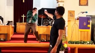 Man Points Gun at Pastor During Church Service [upl. by Yllas375]