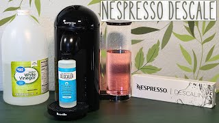 How To Descale The Nespresso Vertuo Plus  Which Descaling Solution Is Best [upl. by Atisusej]