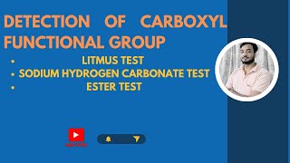 detection of carboxyl functional group sodium hydrogen carbonate test  ester test litmus test [upl. by Inoj844]