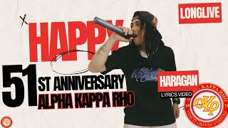 LONGLIVE  HARAGAN 51st ANNIVERSARY ALPHA KAPPA RHO SONG [upl. by Gitt]