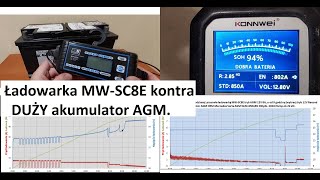 Ładowarka MWSC8E  Jak ładuje czy naładuje pod korek akumulator AGM OEM Varta Mercedes 92Ah 850A [upl. by Tevis]