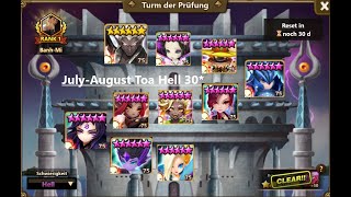 Toa Hell 30 JulyAugust 2024  Summoners War OUT OF DATE [upl. by Notac]