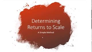 Production Functions Determining Returns to Scale [upl. by Leda863]