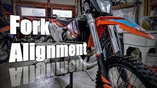 Fork and Wheel Alignment Dirt Bike Quick Tips enduro motocross dirtbike [upl. by Llenrac]