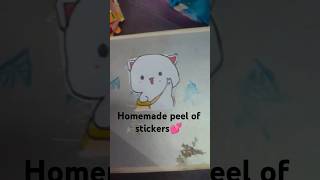 Diy homemade stickers💕diy shreyacraftstyle craft [upl. by Eisyak965]