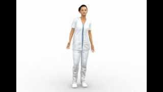 Female nurse 3d model by Rocketbox Libraries f152 talk [upl. by Perl]