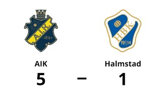 Aik  Halmstad BK 51  Allsvenskan Höjdpunkter [upl. by Hermione700]