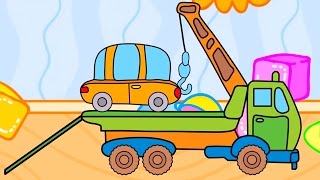 Mes jouets préférés  La petite voiture et la dépanneuse [upl. by Alyaj]