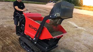 SCHORR Minidumper RR500DHKASH PRO SelbstladerHochkipper Raupendumper Mulde 500kg [upl. by Malca]