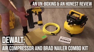 The Dewalt Pancake Air Compressor and Brad Nailer Combo Kit An Unboxing and Honest Review [upl. by Einaled]