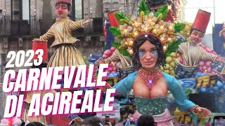 Carnevale di Acireale 2023  il più bel carnevale d Italia [upl. by Ydnab]