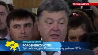 Petro Poroshenko Votes Presidential favourite casts ballot and promises new beginning for Ukraine [upl. by Loeb]