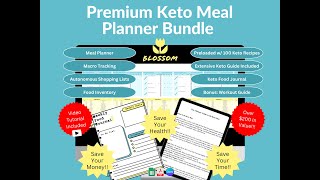 Premium Keto Meal Planner Bundle Walkthrough [upl. by Scheers]