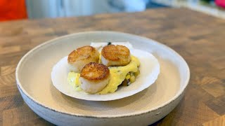 Seared Scallops Béarnaise Sauce Stone Fruit Salad  Chef Recipe [upl. by Rind]