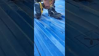 Roof sheet installation  screws on sheet metal [upl. by Aceissej]