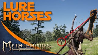 How To Tame a Horse GUIDE  Myth of Empires [upl. by Ellirehs]