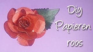 DIY Hoe maak je een papieren roos Simpel en snel How to Paper rose [upl. by Fong]