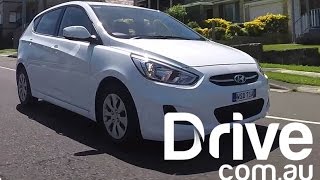 2015 Hyundai Accent Video Review  Drivecomau [upl. by Philan847]