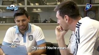 El Kun Agüero entrevista a Leo Messi [upl. by Peggi524]