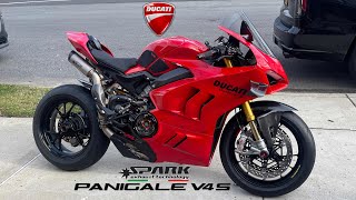 Ducati Panigale V4S Spark Racing Full Titanium Exhaust  LOUD MOTO GP SOUND 🔥Revs  the end [upl. by Esiom]