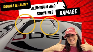 Aluminum Bodyline Dents  Auto Dent Repair [upl. by Leeda]