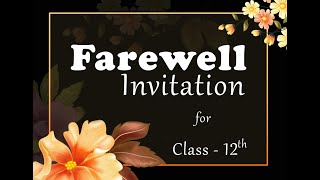 FAREWELL INVITATION CLASS 12 [upl. by Irwin]