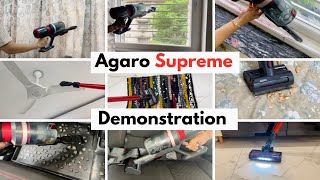 Agaro Supreme Demonstration Video  Cleaning with budget friendly cordless vacuum cleaner [upl. by Nielsen]