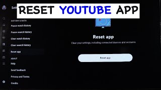 How to Reset YouTube App on Smart TV [upl. by Eldwon478]