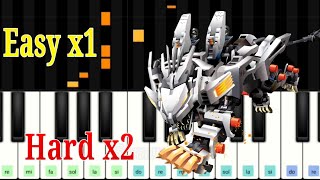 Zoids opening 1 Cover piano Fácil Tutorial zoids opening piano infancia anime [upl. by Raskin]