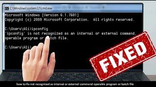 how to fix not recognized as internal or external command operable program or batch file windows 10 [upl. by Liagiba475]