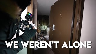 Exploring Abandoned Homeless Hotel  Ran Into Squatters [upl. by Niawd]