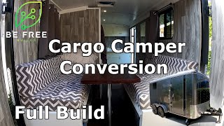 Cargo Trailer to Camper Conversion  Full Build [upl. by Anelra484]