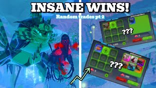 INSANE WINS Random Trades PT2  Creatures Of Sonaria [upl. by Ativad453]