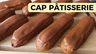 CAP pâtisserie Réussir la pâte à choux La recette des éclairs chocolat [upl. by Dopp247]