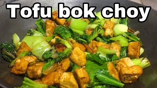 Tofu bok choy with oyster sauce  filipino food [upl. by Hedberg]