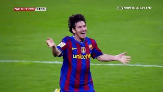 INSANE Messi Masterclass vs Real Zaragoza Away 200910 English Commentary HD 1080i [upl. by Attenrad145]