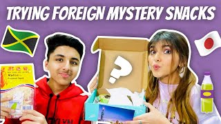 INDIANS TRYING FOREIGN MYSTERY SNACK BOX   Ashi Khanna [upl. by Ynohtnael306]