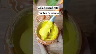 🔥 Tan removal face pack Only 3 ingredients Do try this pack shortsvideo homeremedies skincare [upl. by Tennes]